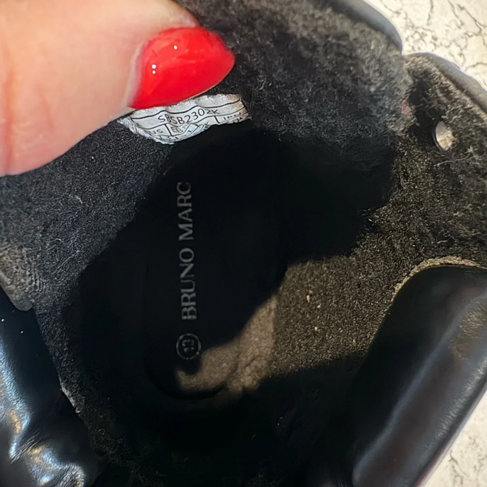 Boys Insulated Snow Boots Winter‎ Black Lace-Up Rugged Sole Kids SZ 13
